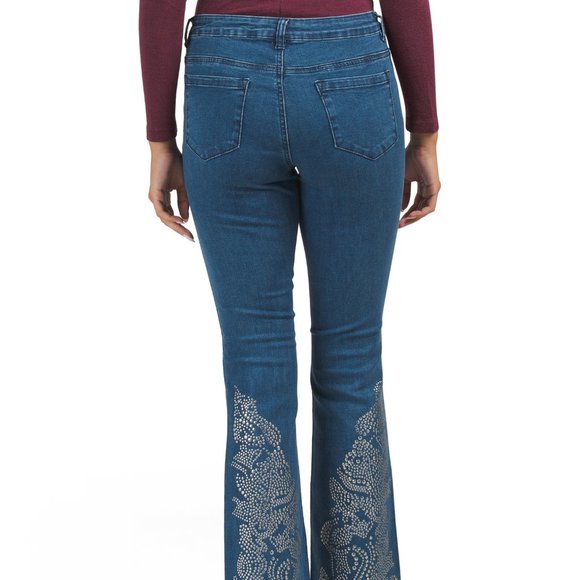 CATHERINE MALANDRINO Flare Leg Jeans Medium Wash - Picture 3 of 11